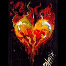 How to make Artist Trading Cards The Art sherpa Heart on Fire