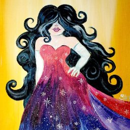 💋 Glamorous Girl 🎨🖍 Acrylic Painting tutorial for beginning artists 💜😍