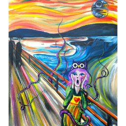 KEVIN Kraken visits The Art Sherpa Sherpa Edvard Much the Scream Tribute