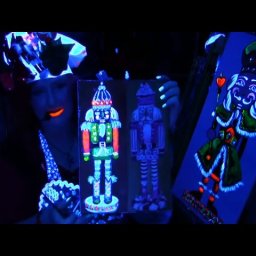 Acrylic Glow painting | Nutcracker Party | Ginger Cook Live and The Art Sherpa