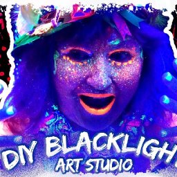 Make your own  blacklight painting party | Home studio