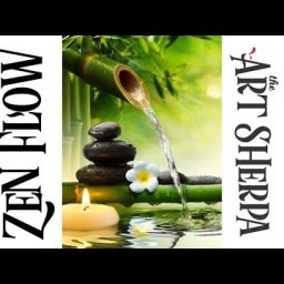 How to paint with Acrylic on Canvas Mindful Zen fountain Garden