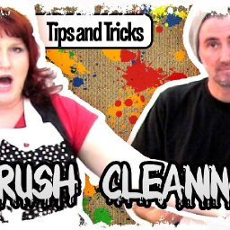 Brush washing 101 with The Art Sherpa How to clean acrylic paint out of  your  brush