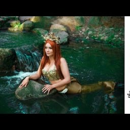 Fresh water Mermaid  acrylic tutorial Fantasy painting Fairytale #5