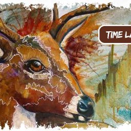 Beautiful deer Buck Timelapse Painting by Cinnamon Cooney The Art Sherpa flow and drip paint