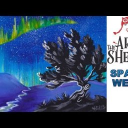 Aurora Borealis Step by Step Acrylic Painting on Canvas for Beginners #SPACEWEEK