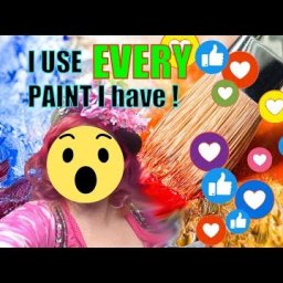 Over  I USE EVERY acrylic paint I OWN on one painting LIVE STREAMING