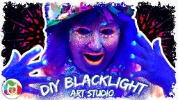 Blacklight Dragonfly Painting Party Angela Anderson and Audie G