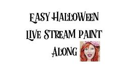 Easy Painting in acrylic Halloween Live stream paint along