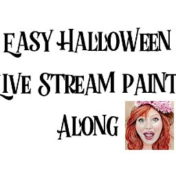 Easy Painting in acrylic Halloween Live stream paint along