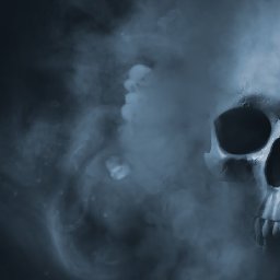 Easy method Smokey Skull Painting in Acrylic paint on Canvas