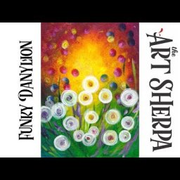 How to paint with Acrylic on Canvas Funky Abstract Dandelions