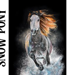 Easy Painting in acrylic Horse Running in the snow Live Streaming