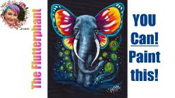 Butterfly Elephant Easy Painting in acrylic Step by step Live stream