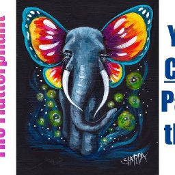 Butterfly Elephant Easy Painting in acrylic Step by step Live stream