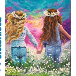 #2 Sisters in Daisys step by step Painting in acrylic  Live Streaming