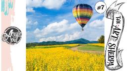 Easy Hot air balloon over wildflowers loose step by step Acrylic April day #7