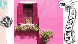 Pink window box flowers loose step by step Acrylic April day #30