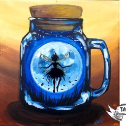 Fairy Pixie Moon in Jar Easy Acrylic painting Step by Step Live Stream