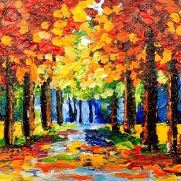 Color Walk Forest Easy Acrylic painting techniques step by step  for beginners