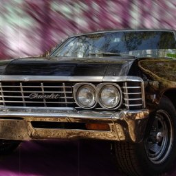 Supernatural CAR "BABY" Easy Acrylic painting  step by step #13daysofHalloween