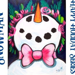 Boho Snowman Easy Acrylic painting tutorial step by step Live Streaming