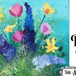 Easy Abstract Flowers  Acrylic painting tutorial step by step Live Streaming