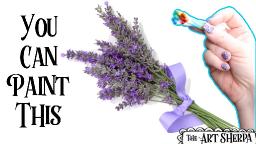 Lavender Cotton Swabs Painting Technique for BEGINNERS EASY Acrylic Painting