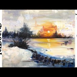 Abstract Acrylic Painting Tutorial for Beginners Landscape Icebound