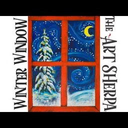 How to paint Acrylic Winter Window Landscape LIVE