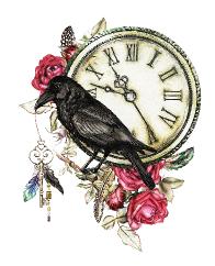 Crow and rose 