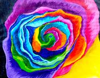 rainbow rose painting 