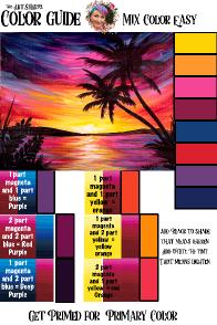 Sunset paradise Color mixing file 