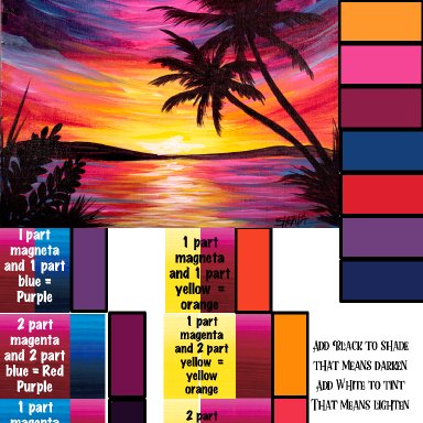 Sunset paradise Color mixing file 