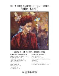 Frida Kahlo How to paint step by step mini book 