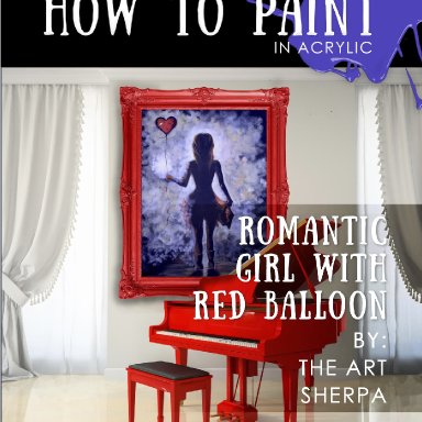 Romantic Girl Red Heart Balloon Step by step mini book 