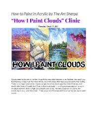 How I paint clouds my Tips and techniques mini guide 