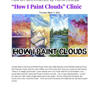 How I paint clouds my Tips and techniques mini guide 