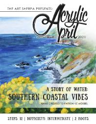Acrylic April 2021 Day 29 CALIFORNIA COAST 