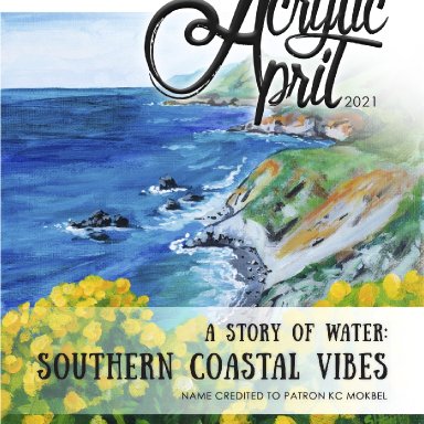 Acrylic April 2021 Day 29 CALIFORNIA COAST 