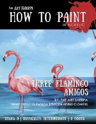 3 flamingos mini book step by step 