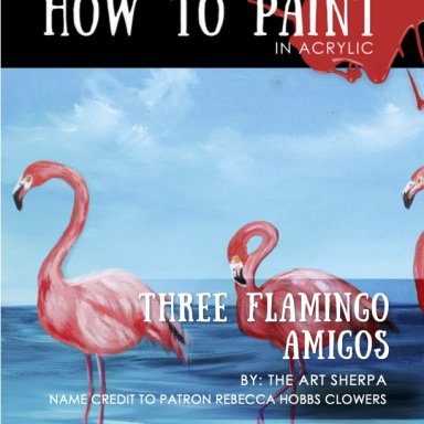 3 flamingos mini book step by step 