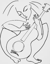 Abstract Girl with Guitar Traceable™