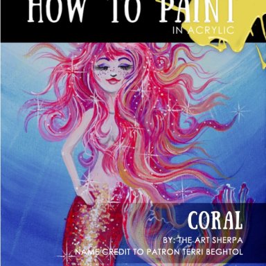 Paint at Home Kits. Coral Mermaid