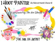 I am a 1 hoot painter certificate 