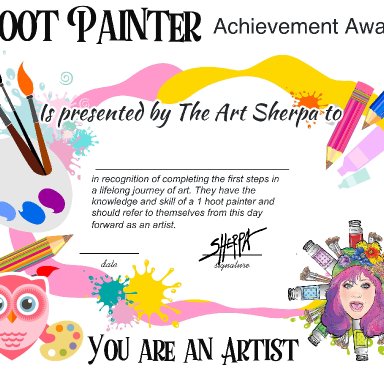 I am a 1 hoot painter certificate 