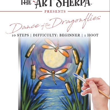 Dragon Fly Pond (Beginner Acrylic Paint Course Painting #4)