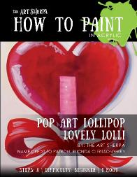 Pop Art Heart Lollipop