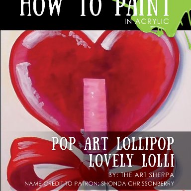 Pop Art Heart Lollipop