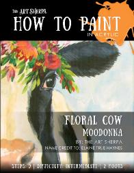 Floral Cow Step by Step 